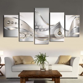 5Pcs Canvas Print Modern Picture Wall Art Decor Abstract Flower Giclee Framed