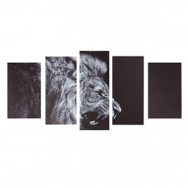 5Pcs Lion Canvas Painting Unframed Wall Art Bedroom Living Room Home Decor