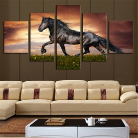 5Pcs Modern Canvas Painting Frameless Wall Art Running Horse Bedroom Living Room Home Decor