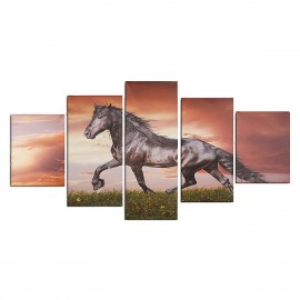 5Pcs Modern Canvas Painting Frameless Wall Art Running Horse Bedroom Living Room Home Decor