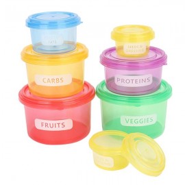 7Pcs/set Creative Perfect Portions Food Storage Containers