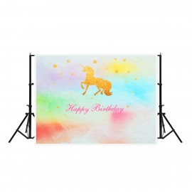 7x5ft Vinyl Birthday Backdrop Rainbow Unicorn Photography Background Newborn