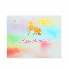 7x5ft Vinyl Birthday Backdrop Rainbow Unicorn Photography Background Newborn