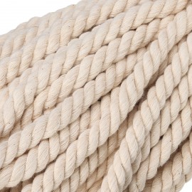 8mm 45M 1.1KG Macrame Rope Natural Beige Cotton Twisted Cord For Handmade Enthusiasts Hand Craft DIY