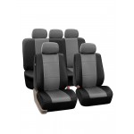 9Pcs/Set PU Leather Car Seat Detachable Covers Front Bucket Full Set Protector