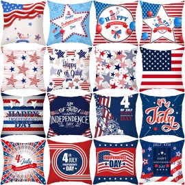 American Independence Day Pillowcase Custom Simple Peach Skin Cushion Cover Sofa Pillowcase Home