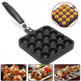 Black Home Kitchen Cooking Baking Mold Octopus Ball Maker Takoyaki Pan Plate