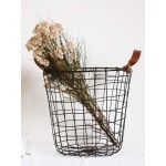 Black Metal Wire Basket Waste Paper Bin Kitchen Bedroom Bathroom Storage