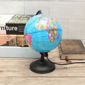 Blue Ocean World Earth Globe Map Teaching Geography Map Rotating Night Light Desktop Decor