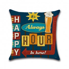 British Wind Retro Beer Bottle Hug Pillowcase Car Cushion Cover Linen