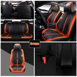 Car 5 Sits Cover Cushion Set 6D Surround Breathable Luxury Seat Protector New