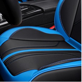 Car 5 Sits Cover Cushion Set 6D Surround Breathable Luxury Seat Protector New