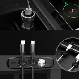 Car Magnetic USB Wire Fixed Cable Clip Charging Line Holder