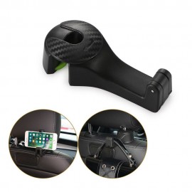 Car Seat Back Headrest Phone Holder ABS Storage Hanger Hook Bag Cloth Holder Organizer