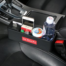 Car Seat Gap Storage Box Multi-function Leather Car box trash Water Cup Holder