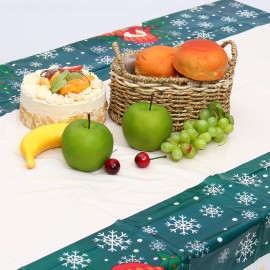 Christmas Disposable Tablecloth Festive Rectangle Oblong Table Cloth Tableware