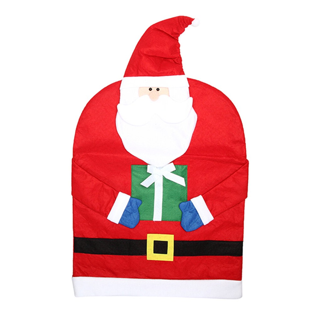 Christmas Santa Claus Chair Covers Dinner Chair Decorations Christmas Gifts for Home