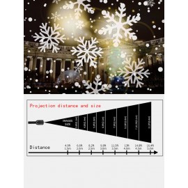 Christmas Snowflake Projector Light Lamp Rotating LED Stage Lighting Effect Party Lights