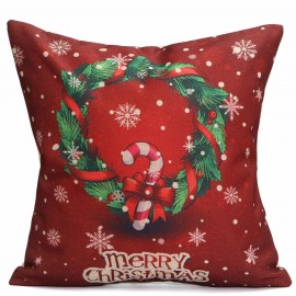 Christmas Tree Snowmen Gift Fashion Cotton Linen Pillow Case Santa Claus Home Decor