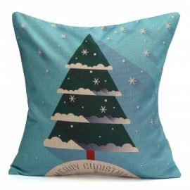 Christmas Tree Snowmen Gift Fashion Cotton Linen Pillow Case Santa Claus Home Decor