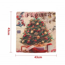 Christmas Tree Snowmen Gift Fashion Cotton Linen Pillow Case Santa Claus Home Decor