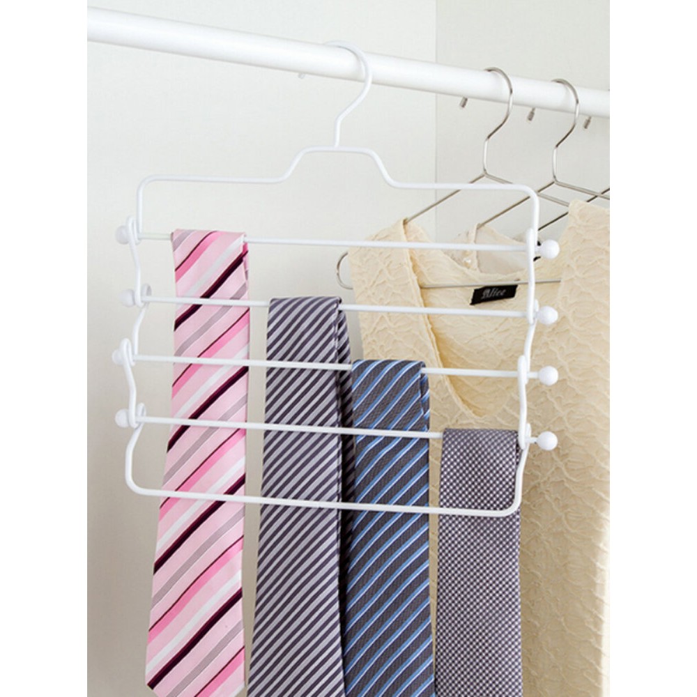 Clothes Pants Scarf Hanger Storage Rack Closet Space Saver Durable Closet Helper