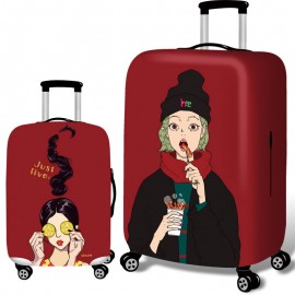 Cool Girls Elastic Luggage Cover Durable Suitcase Protector