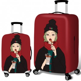 Cool Girls Elastic Luggage Cover Durable Suitcase Protector