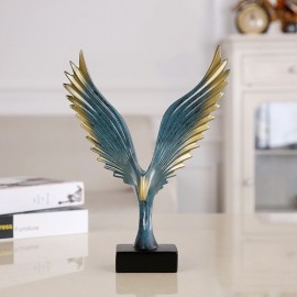 Creative Beautiful Wings Desk Ornament Resin Novelty Blue White Home Decoration Craft Idea Gift