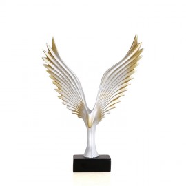 Creative Beautiful Wings Desk Ornament Resin Novelty Blue White Home Decoration Craft Idea Gift