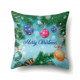 Creative Classical Merry Christmas Printed Throw Pillow Case Home Sofa Cushion Cover Christmas Gift