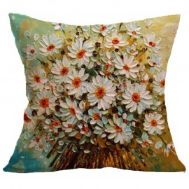 Creative Painting Linen Pillowcase Sofa Home Cushion Pillowcase