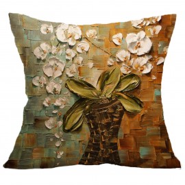 Creative Painting Linen Pillowcase Sofa Home Cushion Pillowcase