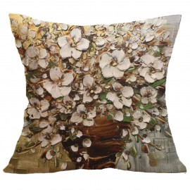 Creative Painting Linen Pillowcase Sofa Home Cushion Pillowcase