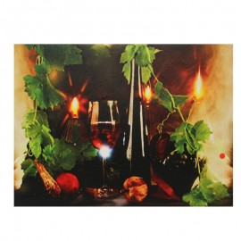 Creative Wine LED Light Painting Wall Art Living Room Home Decor