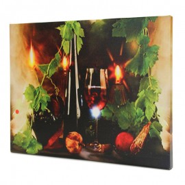 Creative Wine LED Light Painting Wall Art Living Room Home Decor