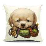 Cute Cartoon Dog Pillow Case Home Offcie Car Cushion Cover