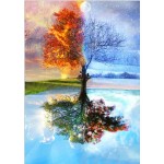 DIY Reflection Tree Diamond Painting Cross Stitch Kits Living Room Bedroom Wall Art Decoration Painting