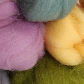 DIY Wool Woodland Needle Felting Spinning 17 Colors Kit For DIY Art Handwork Doll