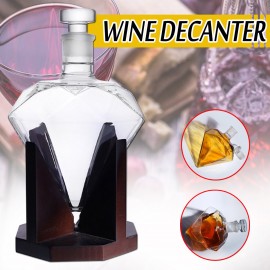 Diamond Decanter Craft Shape Glass White Wine Bottle Diamond Vodka Wine Container