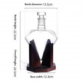 Diamond Decanter Craft Shape Glass White Wine Bottle Diamond Vodka Wine Container