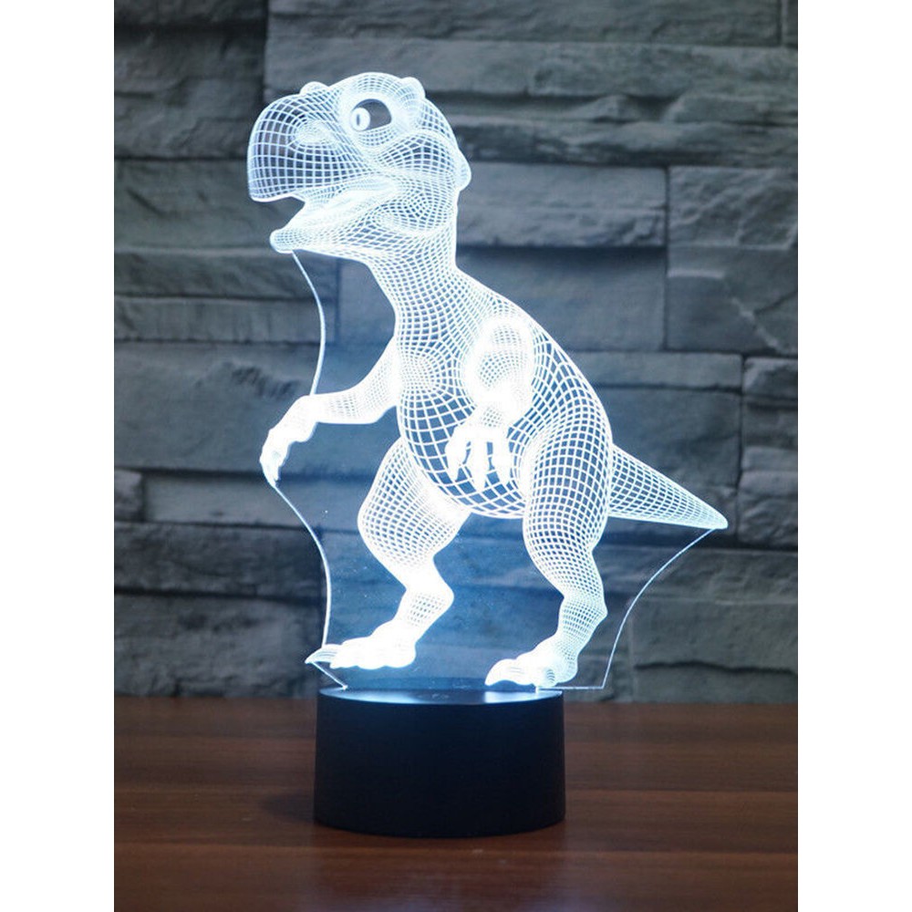 Dinosaur 3D LED illusion Night Light 7 Change Color Touch Switch Table Desk Lamp