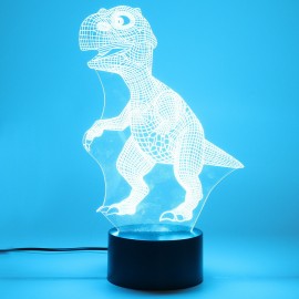 Dinosaur 3D LED illusion Night Light 7 Change Color Touch Switch Table Desk Lamp