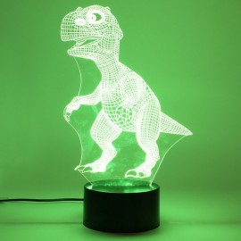 Dinosaur 3D LED illusion Night Light 7 Change Color Touch Switch Table Desk Lamp