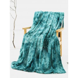 Double Sided Tie-Dyed Blanket Sofa Cover Blanket Lunch Break Blanket