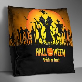 Double-sided Printed Halloween Black Friday Cushion Cover Home Sofa Soft Throw Pillowcase Art Decor