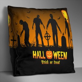 Double-sided Printed Halloween Black Friday Cushion Cover Home Sofa Soft Throw Pillowcase Art Decor