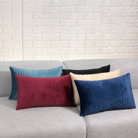 Dutch Velvet Hexagon Embossed Pillowcase Sofa Home Office Cushion Cover Long Waist Pillowcase