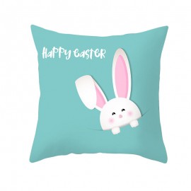 Easter Pillowcase Rabbit Egg Print Cushion Cover