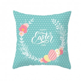 Easter Pillowcase Rabbit Egg Print Cushion Cover